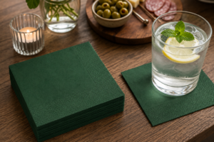 green beverage napkins 