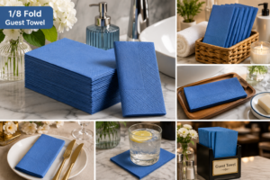 blue dinner napkins GT fold 